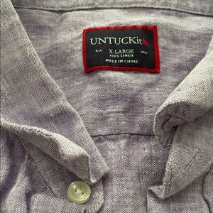UNTUCKit Men's Lavender Linen Shirt